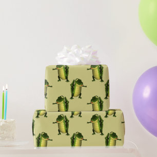 Cute Green Crocodiles Cadeaupapier