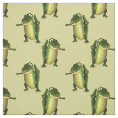 Cute Green Crocodiles Stof (Swatch)