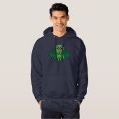 Cute Green Cthulhu Monster Hoodie (Voorkant volledig)