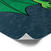 Cute Green Cthulhu Monster Poster (Hoek)