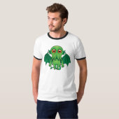 Cute Green Cthulhu Monster T-shirt (Voorkant volledig)