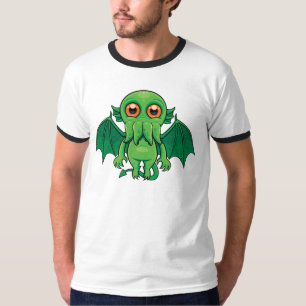 Cute Green Cthulhu Monster T-shirt