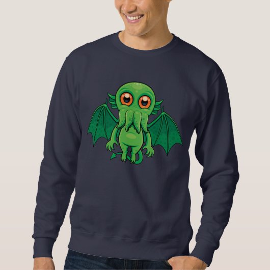 Cute Green Cthulhu Monster Trui (Voorkant)