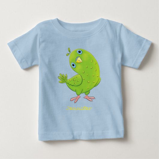 Cute green curious paraket cartoon (Voorkant)