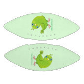 Cute green curious paraket cartoon american football (Panelen)