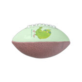 Cute green curious paraket cartoon american football (Gedraaid 90)