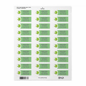 Cute green curious paraket cartoon etiket (Full Sheet)