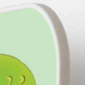 Cute green curious paraket cartoon pickleball paddle (Links Detail)