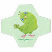 Cute green curious paraket cartoon voetbal (Enkel)
