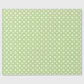 Cute Green Daisies Floral Pattern Cadeaupapier (Vlak)