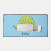 Cute green dimetrodon cartoon illustration bureaumat (Keyboard & Muis)