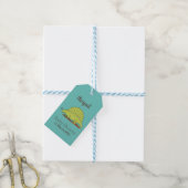 Cute green dimetrodon cartoon illustration cadeaulabel (Met Touw)
