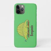 Cute green dimetrodon cartoon illustration Case-Mate iPhone case (Achterkant)