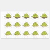 Cute green dimetrodon cartoon illustration labels (Vel)