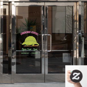 Cute green dimetrodon cartoon illustration raamsticker