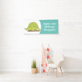 Cute green dimetrodon cartoon illustration spandoek (Insitu)