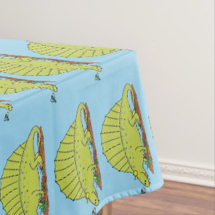 Cute green dimetrodon cartoon illustration tafelkleed