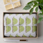 Cute green dimetrodon cartoon illustration tissuepapier (Geschenk)