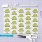 Cute green dimetrodon cartoon illustration tissuepapier (Craft)