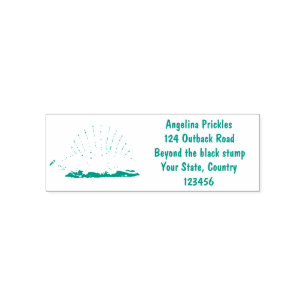Cute green dimetrodon cartoon illustration  zelfinktende stempel