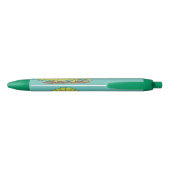Cute green dimetrodon cartoon illustration zwarte inkt pen (Achterkant)