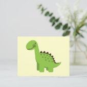 Cute Green Dinosaur Briefkaart (Staand voorkant)