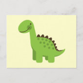 Cute Green Dinosaur Briefkaart (Voorkant)