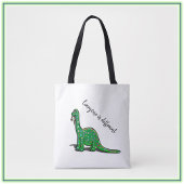 Cute Green Dinosaur Canvas tas