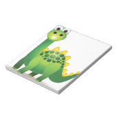 Cute green dinosaur cartoon notitieblok (Linkerzijde)