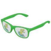 Cute Green Dinosaur/Egg Kinder Zonnebril (Gekanteld)