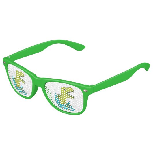 Cute Green Dinosaur/Egg Kinder Zonnebril (Gekanteld)