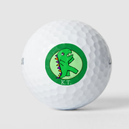 Cute Green Dinosaur Golfballen