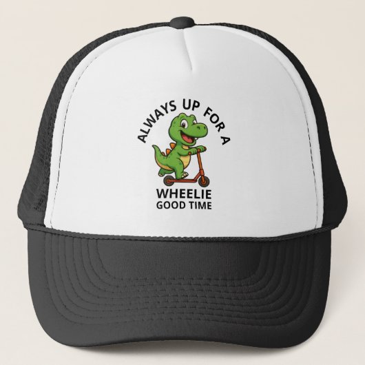 Cute Green Dinosaur Hat Trucker Pet (Voorkant)