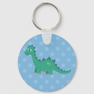 Cute green dinosaur jurassic cartoon animal sleutelhanger