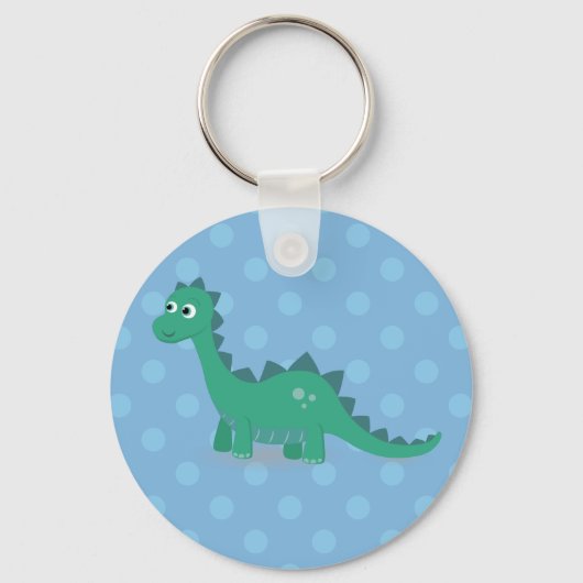 Cute green dinosaur jurassic cartoon animal sleutelhanger (Voorkant)