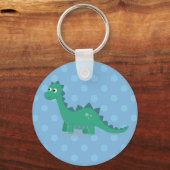 Cute green dinosaur jurassic cartoon animal sleutelhanger (Voorkant)