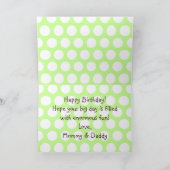 Cute Green Dinosaur Kaart (Binnen)