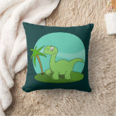 Cute Green Dinosaur Kussen (Deken)
