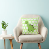 Cute Green Dinosaur Kussen (Stoel)