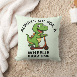 Cute Green Dinosaur Kussen