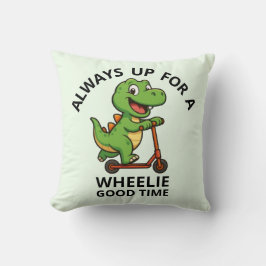 Cute Green Dinosaur Kussen