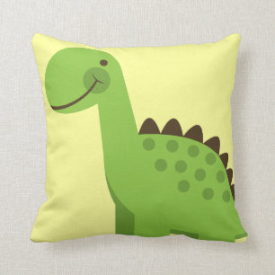 Cute Green Dinosaur Kussen