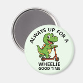 Cute Green Dinosaur Magneet (Voorkant / Achterkant)