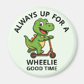 Cute Green Dinosaur Magneet (Voorkant)