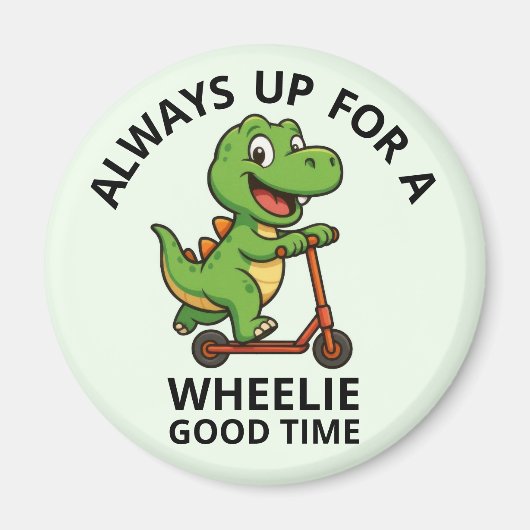 Cute Green Dinosaur Magneet (Voorkant)