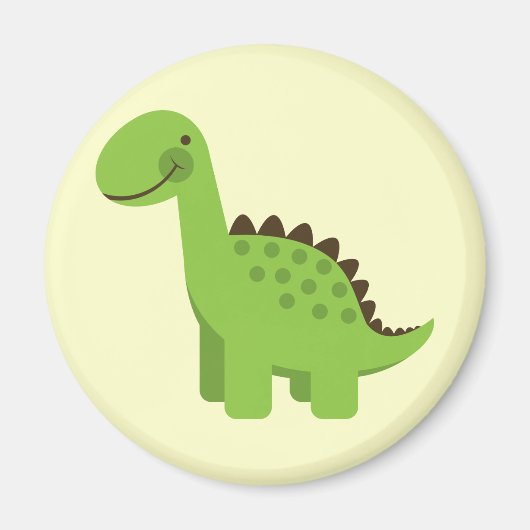 Cute Green Dinosaur Magneet (Voorkant)
