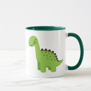 Cute Green Dinosaur Mok