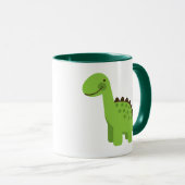 Cute Green Dinosaur Mok (Voorkant rechts)