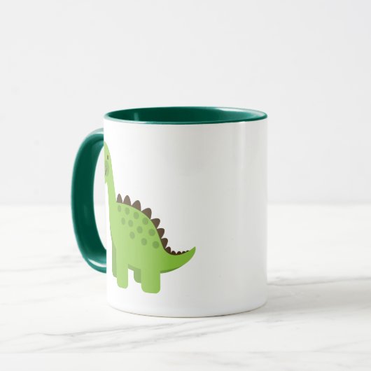 Cute Green Dinosaur Mok (Voorkant links)