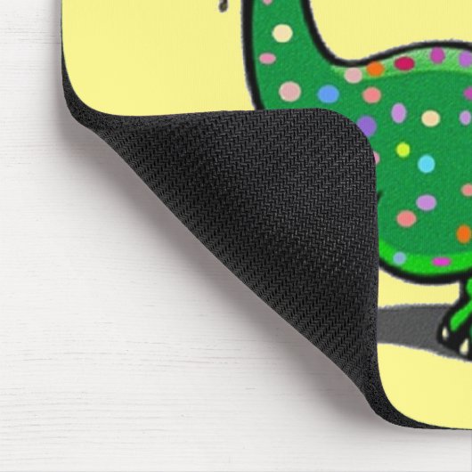 Cute Green Dinosaur Mousepad Muismat (Hoek)